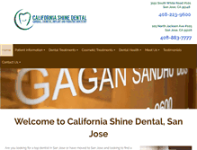 Tablet Screenshot of californiashinedental.com